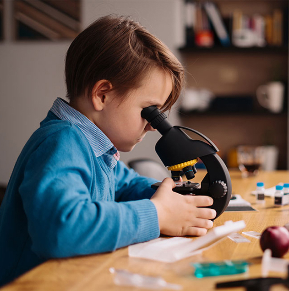 child experimenting